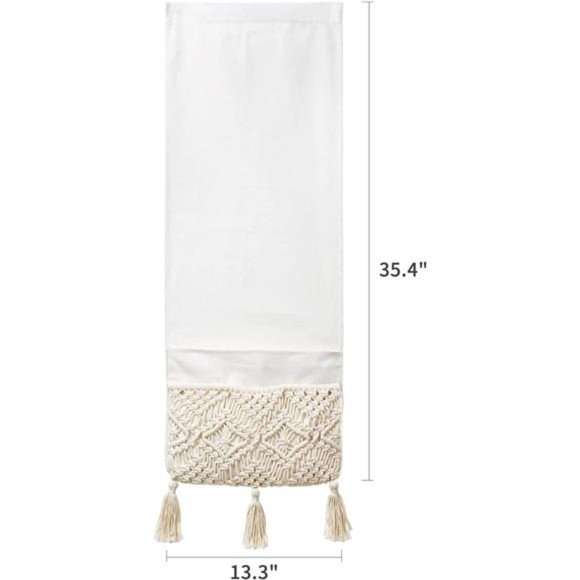 Macrame Sofa Armrest Organizer Remote Control Holder Magazine Storage Basket Bed - Picture 3 of 7